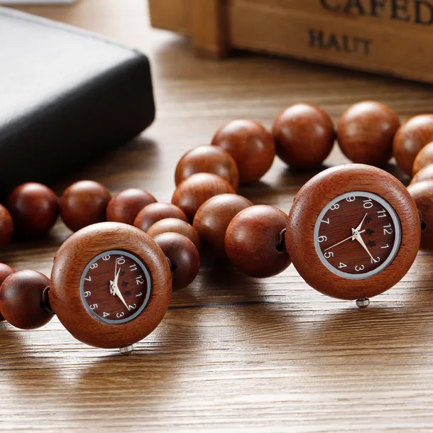 Mahogany watch sandalwood watch male and female couple watch creative antique leisure Wood Bracelet Watch