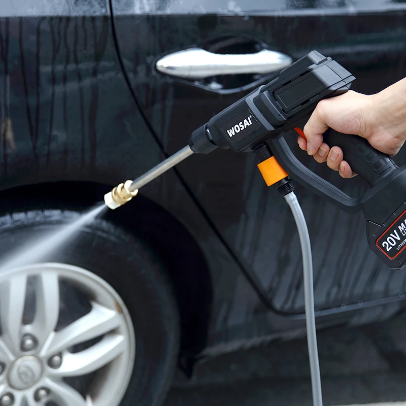 Купить WOSAI 20V 22BAR беспроводная автомобильная мойка высокого давления для мойки автомобиля водяной пистолет портативная мойка высокого давления пе...