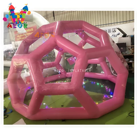 Герметичный розовая кемпинговая палатка, геодезический купол пузырь дом прозрачная палатка роскошный открытый пузырь палатка для свиданий