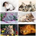 EverShine алмазная вышивка коты полная выкладка картина стразами алмазная мозаика животные рукоделие декор для дома
