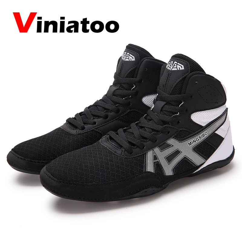 Боксерские кроссовки мужские дышащие боксерские туфли красные синие Flighting