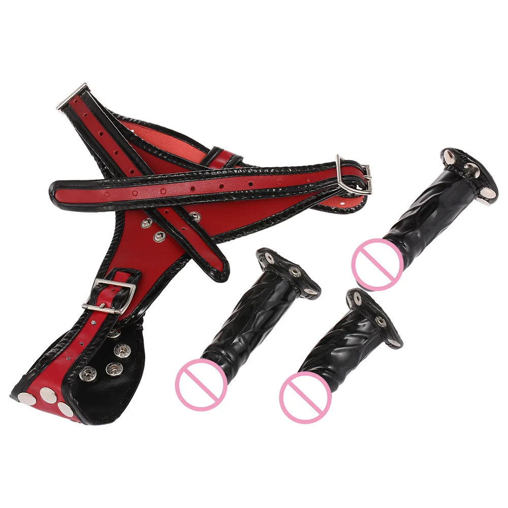 Съемные фаллоимитаторы с ремешком 3 шт.|Вибраторы и вибромассажёры| |