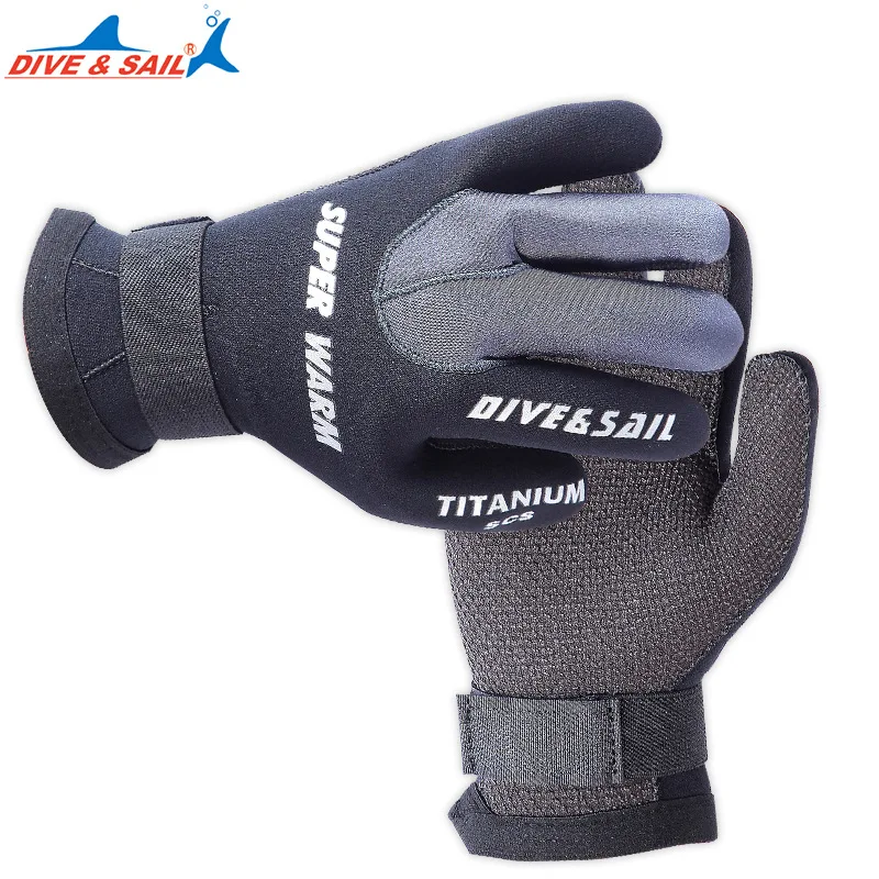 Мужские и женские 3 мм неопреновые перчатки для дайвинга с полным пальцем против