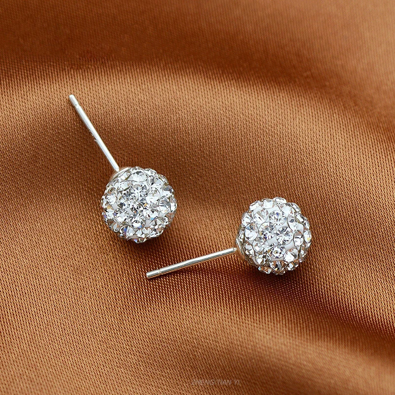 Темпераментные женские серьги из Гипсофилы мозаика Seiko мини Стразы с лучшим