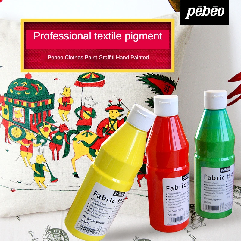 Najtaniej Pebeo 500ML Farby Tekstylne Pigmenty Tekstylne Ręcznie Malowane Buty Odzieżowe Kolory Wodoodporne I Nie Zbrylające Się Po Suszeniu Dostaw Sztuki