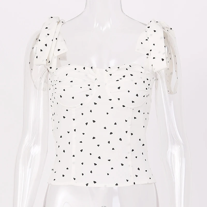 Hugcitar бандажное платье с вырезом лодочкой открытыми плечами в горошек принтом