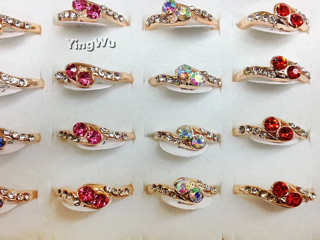 

Yingwu Boho Ethnic 30Pcs/Set Rhinestone Rings Gold Color Female Fine Ring For Women Wedding Party Jewelry Anel