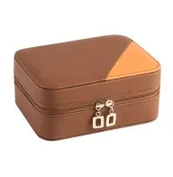 

Earrings Storage Box Portable Jewelry Lipstick Storage Box Ornaments Multiple Lattices Detachable Lattice With Mirror