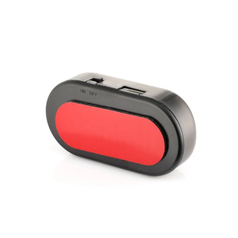 Солнечная USB Мощность автосигнализации светильник Анти-кражи Предупреждение Вспышка мигающая поддельная Автомобильный светодиодный светильник вспышки мигает при красные, синие новое обновление