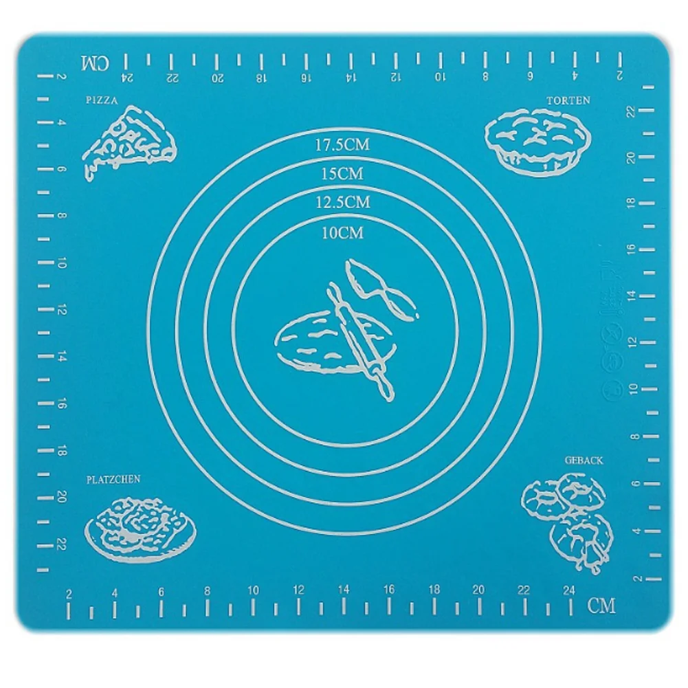 26X29cm Ex-Большой силиконовый коврик для выпечки для духовки весы коврик для раскатки теста для выпечки ролик для помадки коврик для мучных изделий с антипригарным покрытием жаропрочная посуда, Кулинария Инструменты - Цвет: 26X29cm