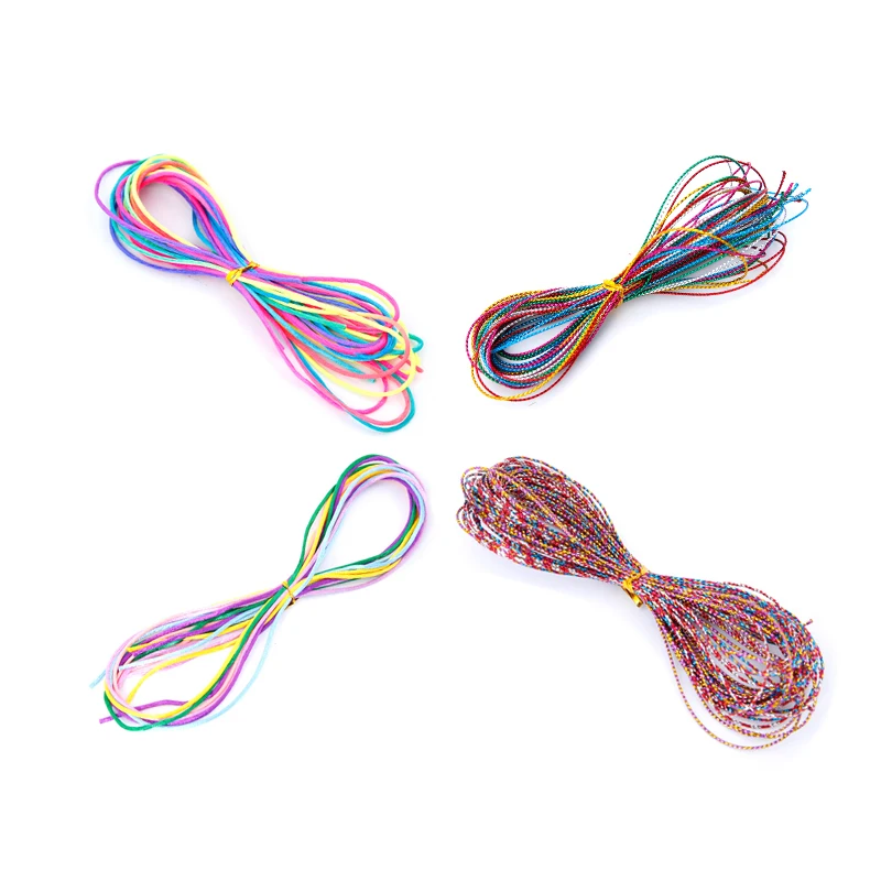 YYOUFU модные плетеные волосы золотая нить искусственный шелк цветная веревка