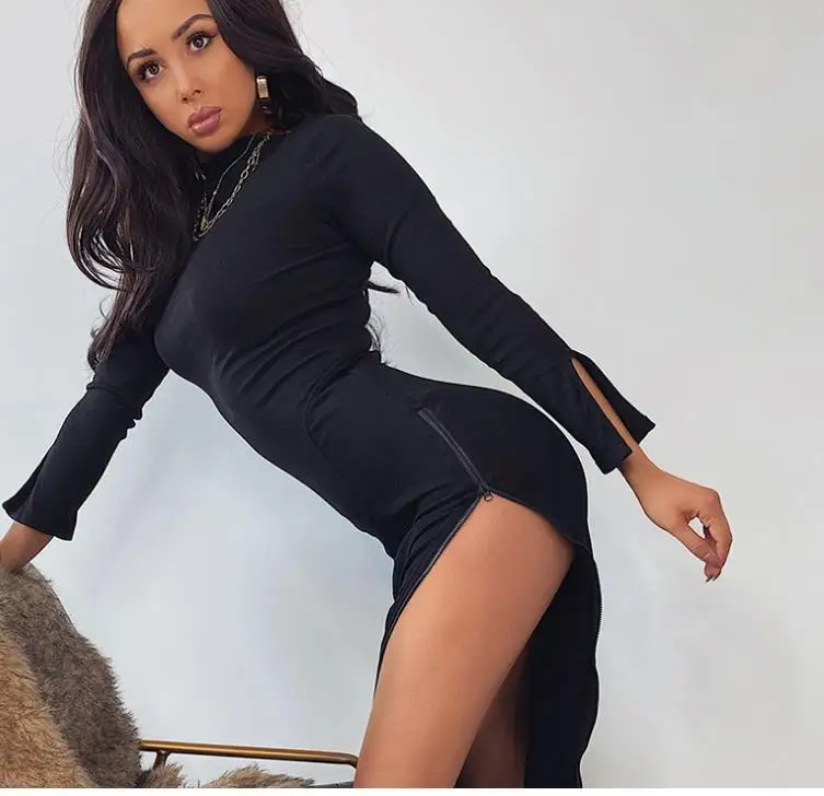 Женское платье Ципао в китайском стиле сексуальное облегающее с длинным рукавом