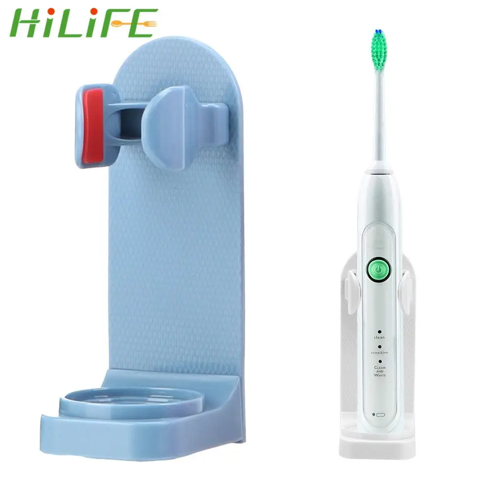 

Wall-Mounted Holder Space Saving Bathroom Accessories Toothbrush Organizer Electric Toothbrush Creative Traceless Stand Rack