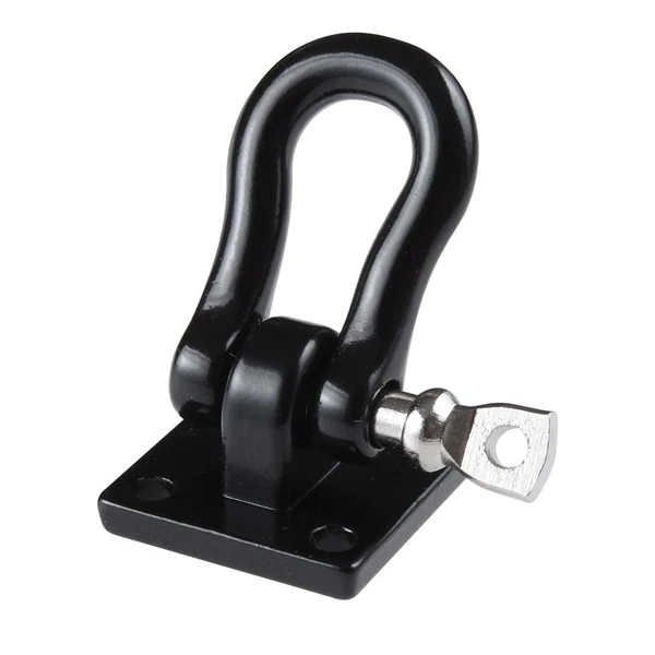 

2Pcs Trailer Towing Buckle Tow Hooks Metal Climbing Trailer Shackles for 1/10 RC Car Truck Climbing Car (Black)