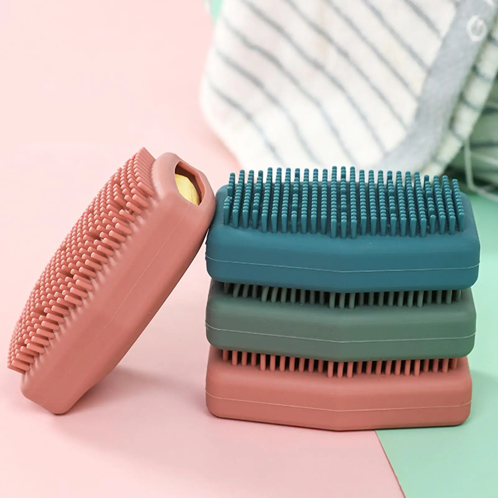 Щетка для тела, двусторонняя щетка для чистки кожи, подвесная Расческа для душа, Массажная щетка для ванной, шампуня, Массажная щетка, расчес...