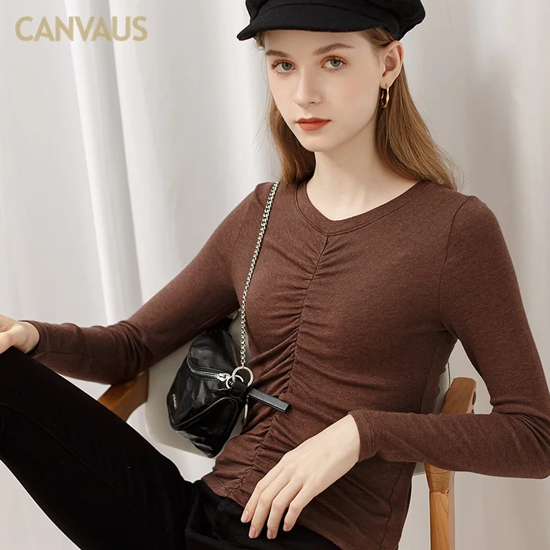

2022 Spring Autumn Winter Women Korean Long Sleeve Pullover Female Jumper Clothing V-neck Basic Tops Solid T-shirts
