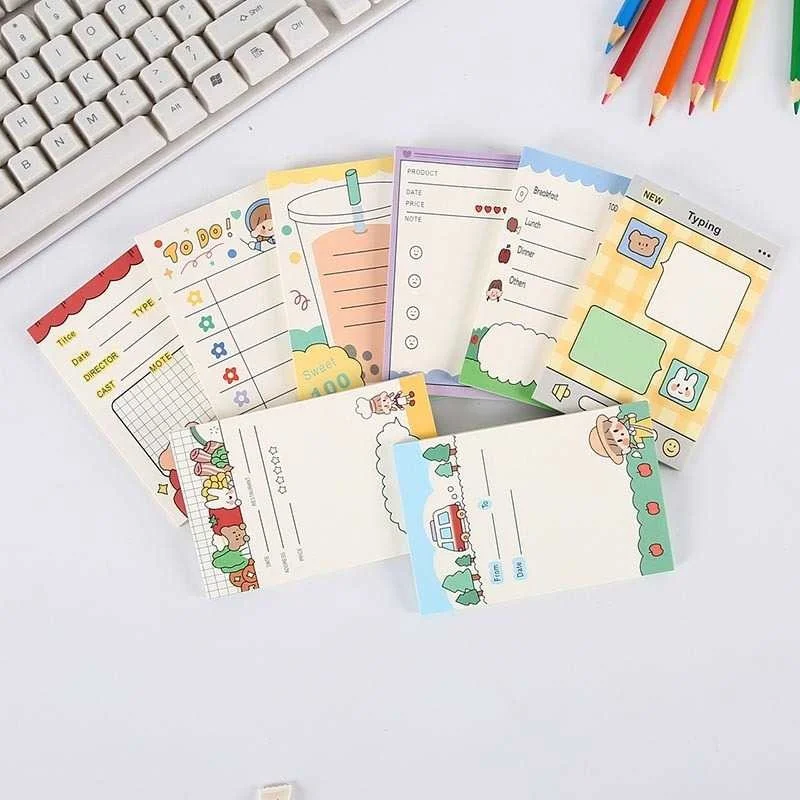 

Multifunction Memo Pad Convenient Decoration School Office Supplies Adhesive Stationary Notepad Planner Sticky Notes 02237