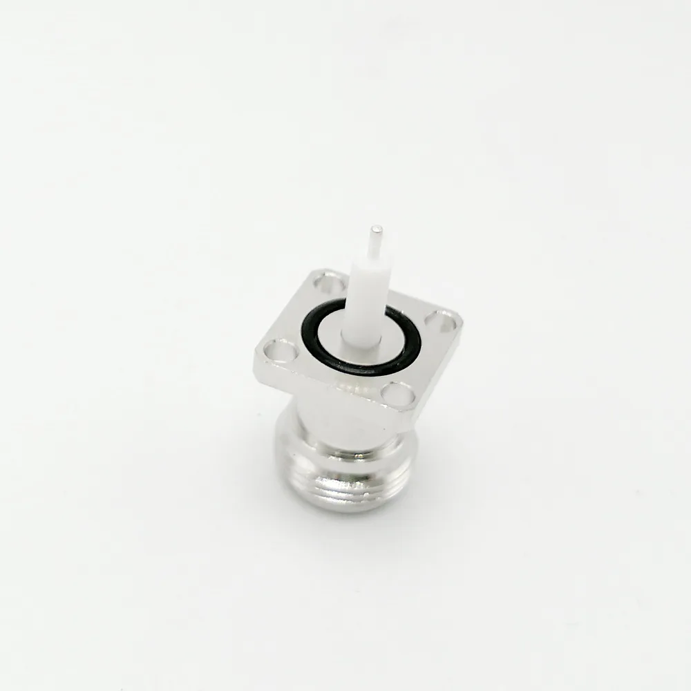 17.5mm 4-Hole Flange N Female Connector Solder Panel Mount Straight RF Coaxial Waterproof 10pcs/lot | Обустройство дома