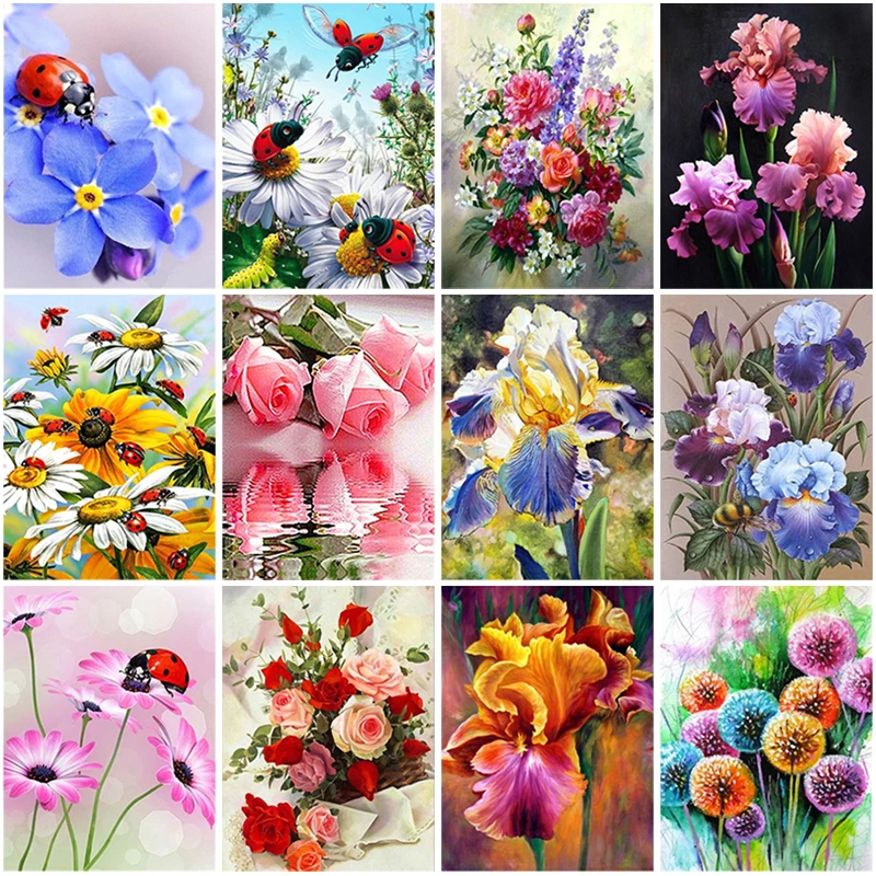

5D Diamond Painting Flowers Full Square Round Drill New Arrival Diamond Mosaic Embroidery Rose Painting Rhinestone Home Decor