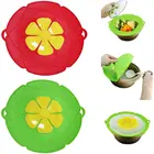 Силиконовая крышка с пробкой для кастрюль, сковородок, кухонные аксессуары, инструменты для приготовления пищи, кухонная посуда с цветами