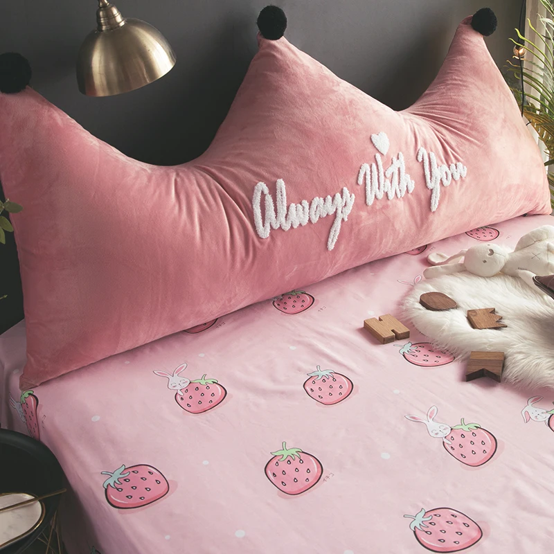 

Crown Nordic bed pillow soft bag double removable washable cushion pillow large back cushion pillow for girls Christmas gifts
