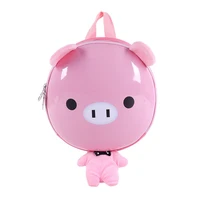 cartoon pig cute childrens backpack 6 colors anti lost kids backpack small backpack for boys lovely pig school bags for girls