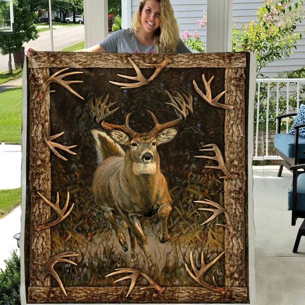 

Dear Jungle Style Soft Throw Premium Plush Sherpa Fleece Blanket