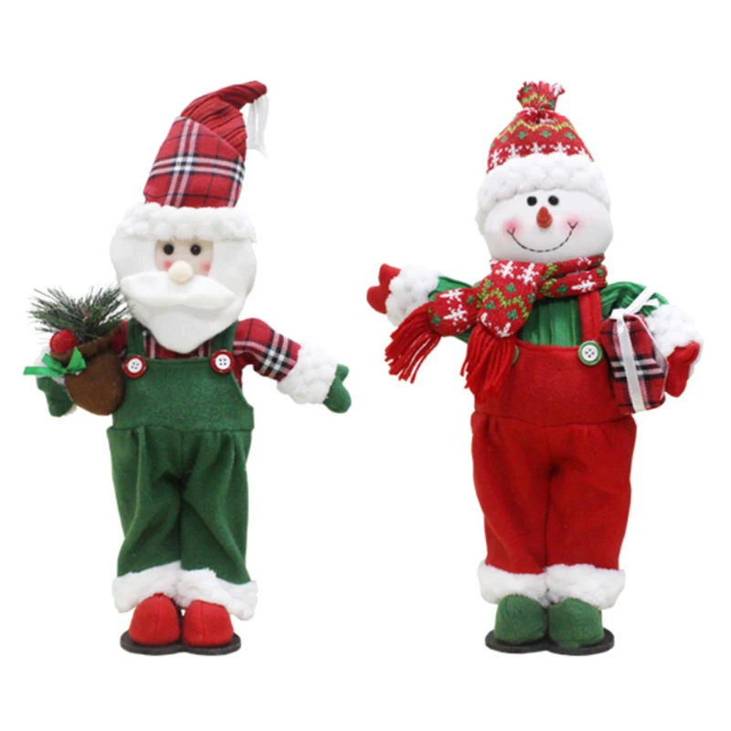 Прекрасный Рождественский Санта Клаус/снеговик куклы креативный стоящий Navidad