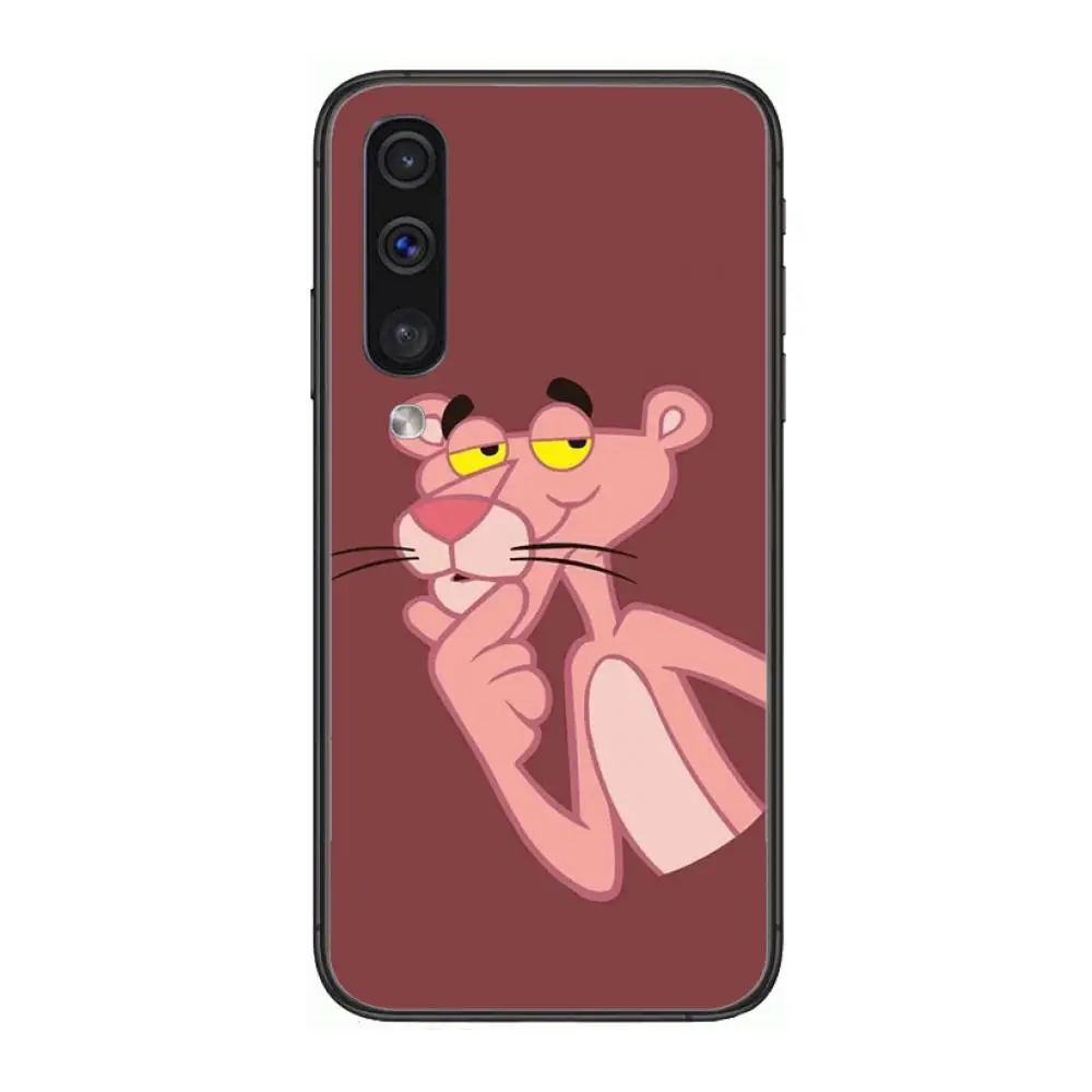

Cartoons Pink Panther case Phone Case Hull For Samsung Galaxy A 3 5 6 7 8 9 E 2018 Plus 2017 E S Black Shell Art Cell Cover TPU
