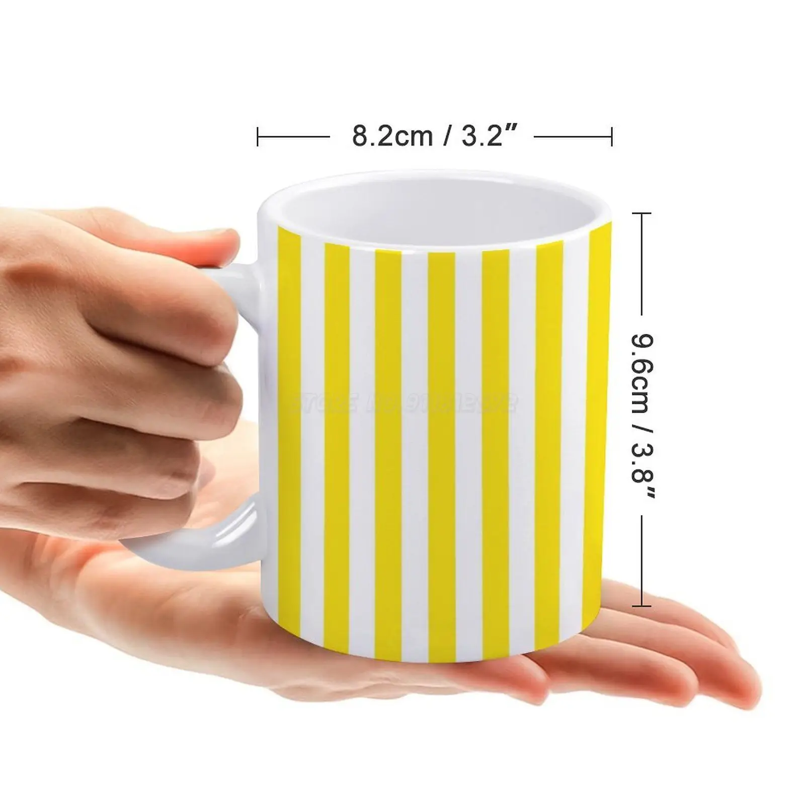 Желто Белый Шезлонг с полосатым узором белая кружка керамическая креативная