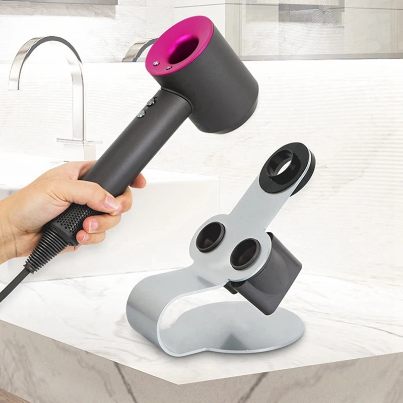 

Modern Home Organizer Minimalism Stand Hair Dryer Holder Portable Bracket with Super netic Storage Shelf for Dyson