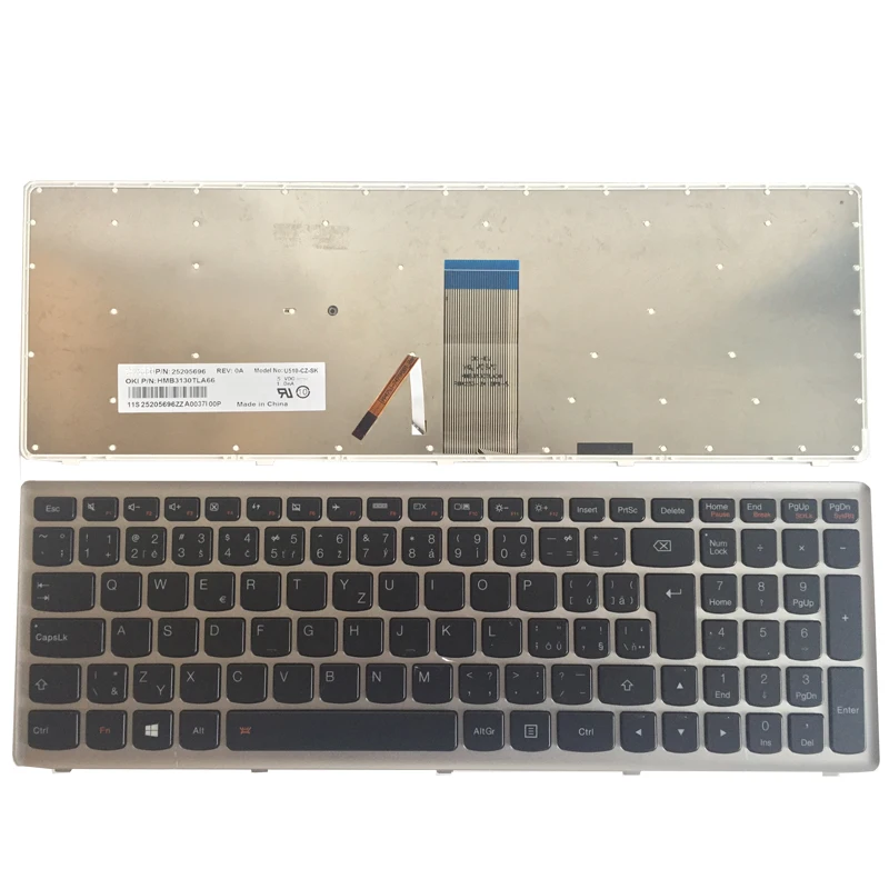 Клавиатура для ноутбука Lenovo Ideapad Z710 U510 Чешский CZ/Nordic NE/Турция TR клавиатура с