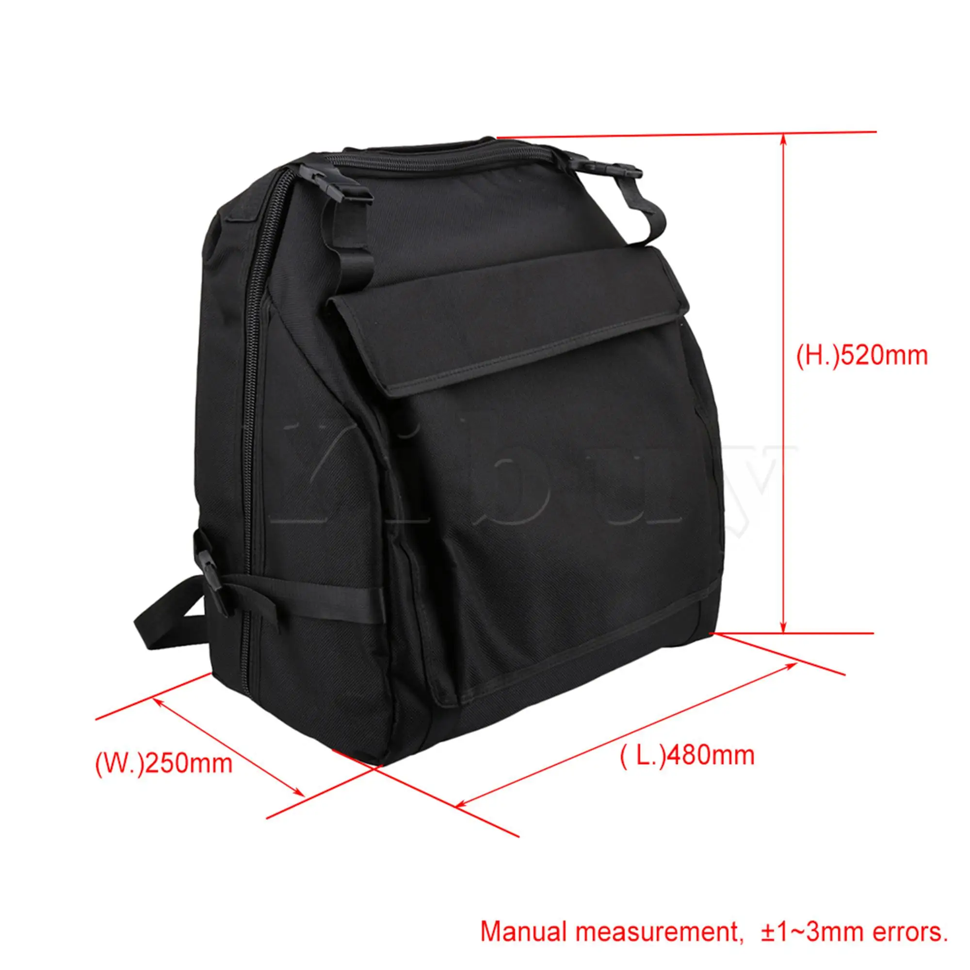 

Thickened Accordion Bag Case for 120 Bass Accordions 48x52cm Black