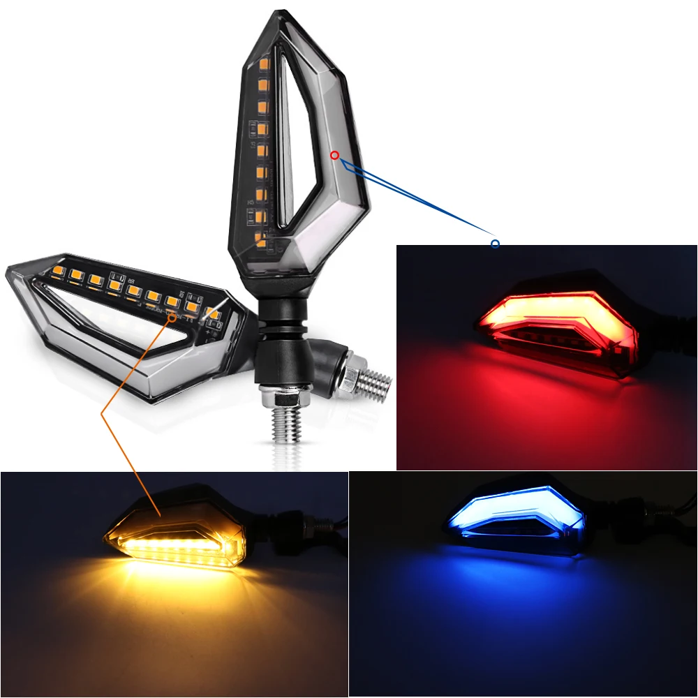 Универсальный мотоцикл 12 LED поворотные Сигнальные Огни мигалка передние задние