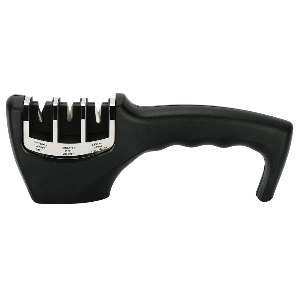 Профессиональная точилка для кухни класса 3 черный нож из вольфрамовой стали
