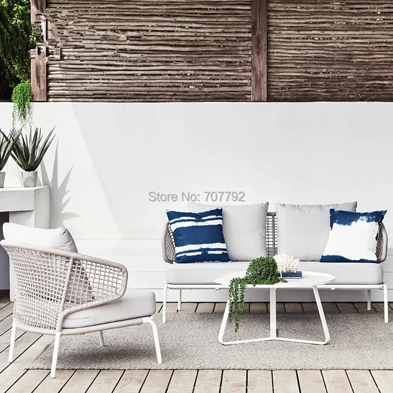 Уличный патио переплетенное веревочное кресло мебель для сада | Мебель