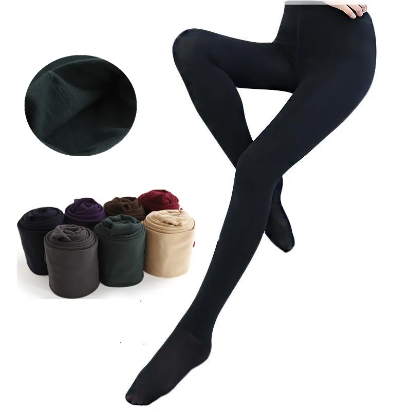 Теплые плотные женские колготки сексуальные для девочек чулки черные имитация