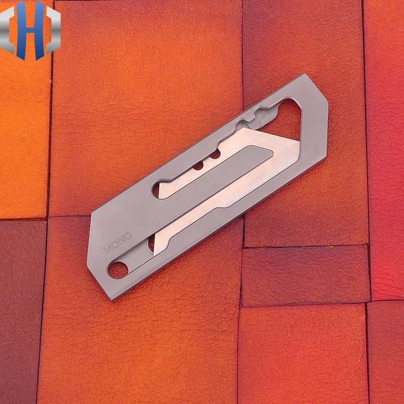 Титановый Простой нож TC4 для бумаги с геометрическим рисунком универсальный