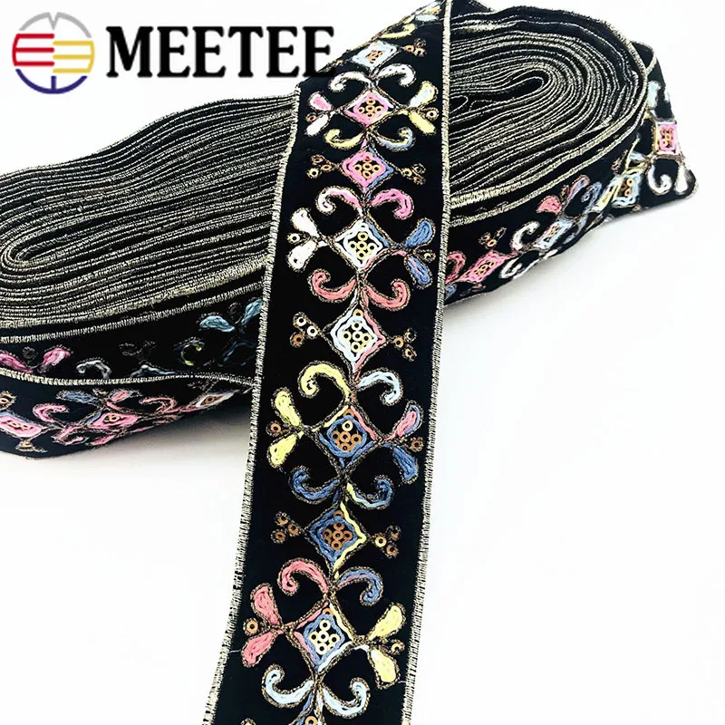3 м 5 см этнические жаккардовые тесьмы для сумок ремней обуви вышитых кружевных