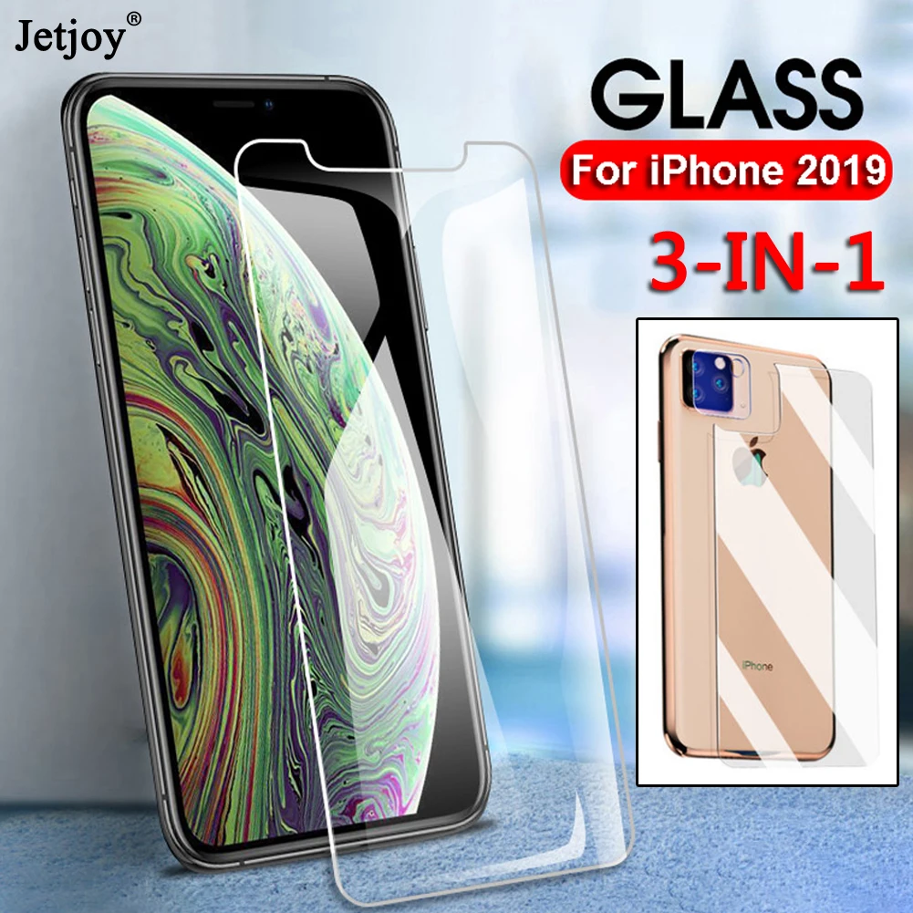 Полный корпус 9D протектор экрана для iPhone 11 Pro Max 2019 передняя + задняя объектив