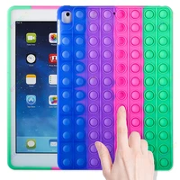 fidget toys case for ipad 10 2 inchipad 8th9th generation sensory push pop bubble release stress toy protective silicone case