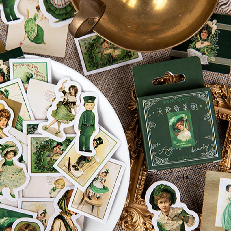 

30pack/lot Angel Love Beautiful Boxed Sticker Diary DIY Decorative Vintage Scrapbook Stickers Paper Personalized Labels Stickers