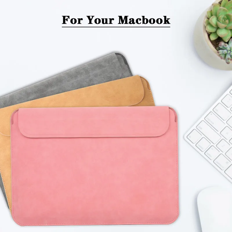 Матовая сумка из ПУ кожи с магнитной пряжкой для ноутбука Новый Macbook Air Pro 13 Retina