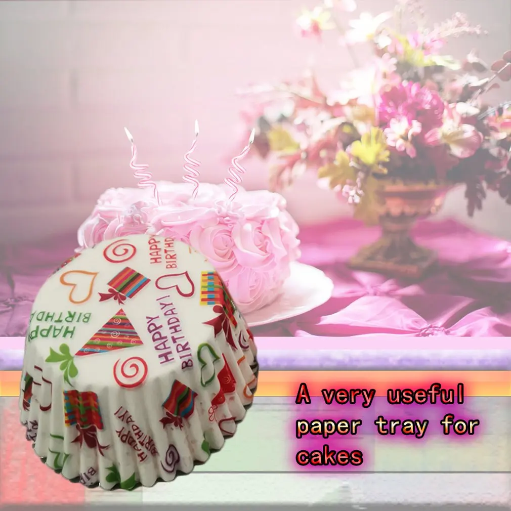 100 шт. чашки для выпечки кексов бумажные ящики формочка тортов Инструменты
