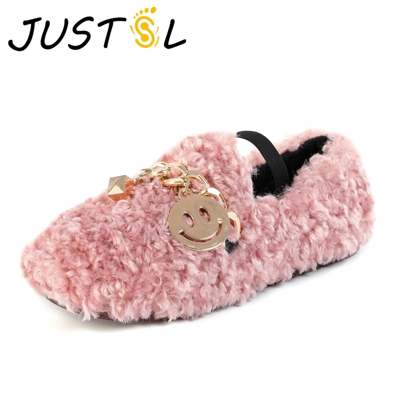 JUSTSL Осенняя новая детская хлопковая обувь для маленьких девочек сохраняющая