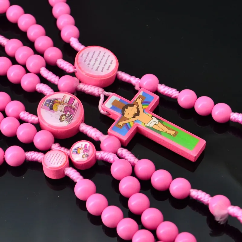 Новое ожерелье с кулоном в виде креста изображением малыша Иисуса из мультфильма