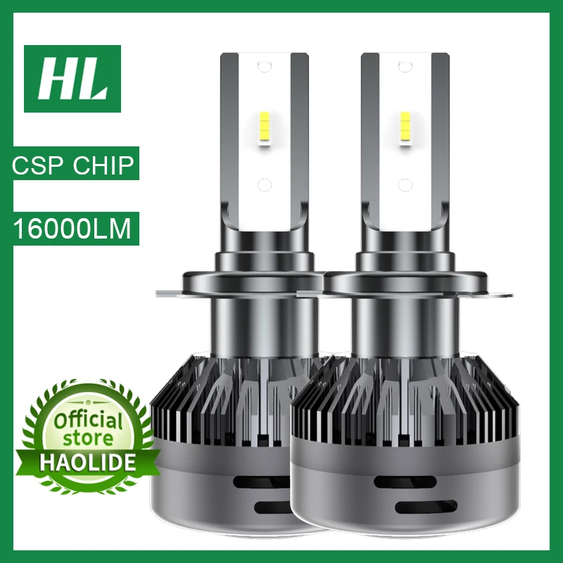 /HL светодиодный фары для автомобиля H1 H4 H7 H11 9005 9006 HB3 HB4 лампы LED 12V 50W 6000K 16000LM