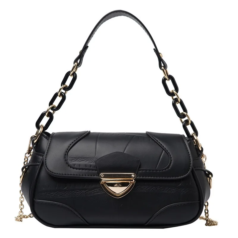 

Korean Version of The Simple Women's Handbag One-shoulder Underarm Bag 2020 New Trendy Wild Chain Messenger Small Bag Female