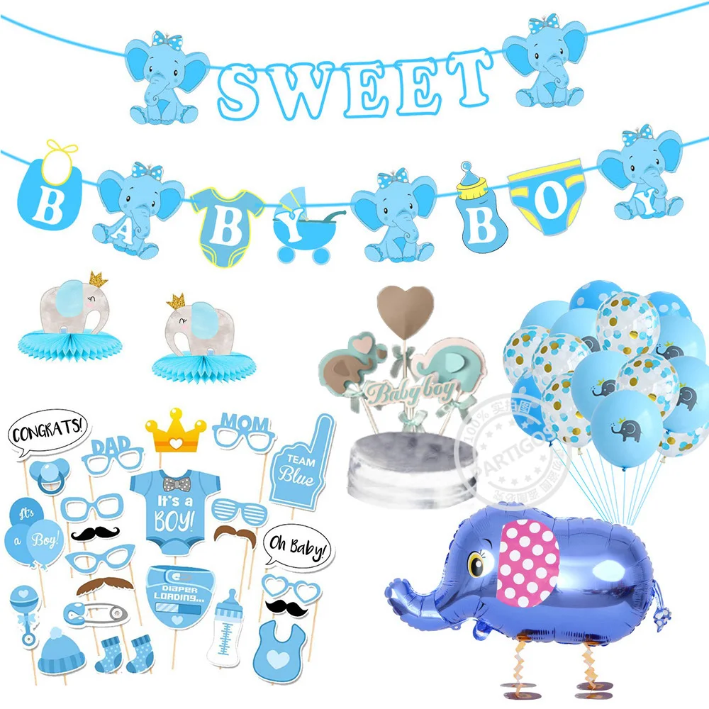 Розовый набор Детские вечерние украшения для душа пол баннер милый