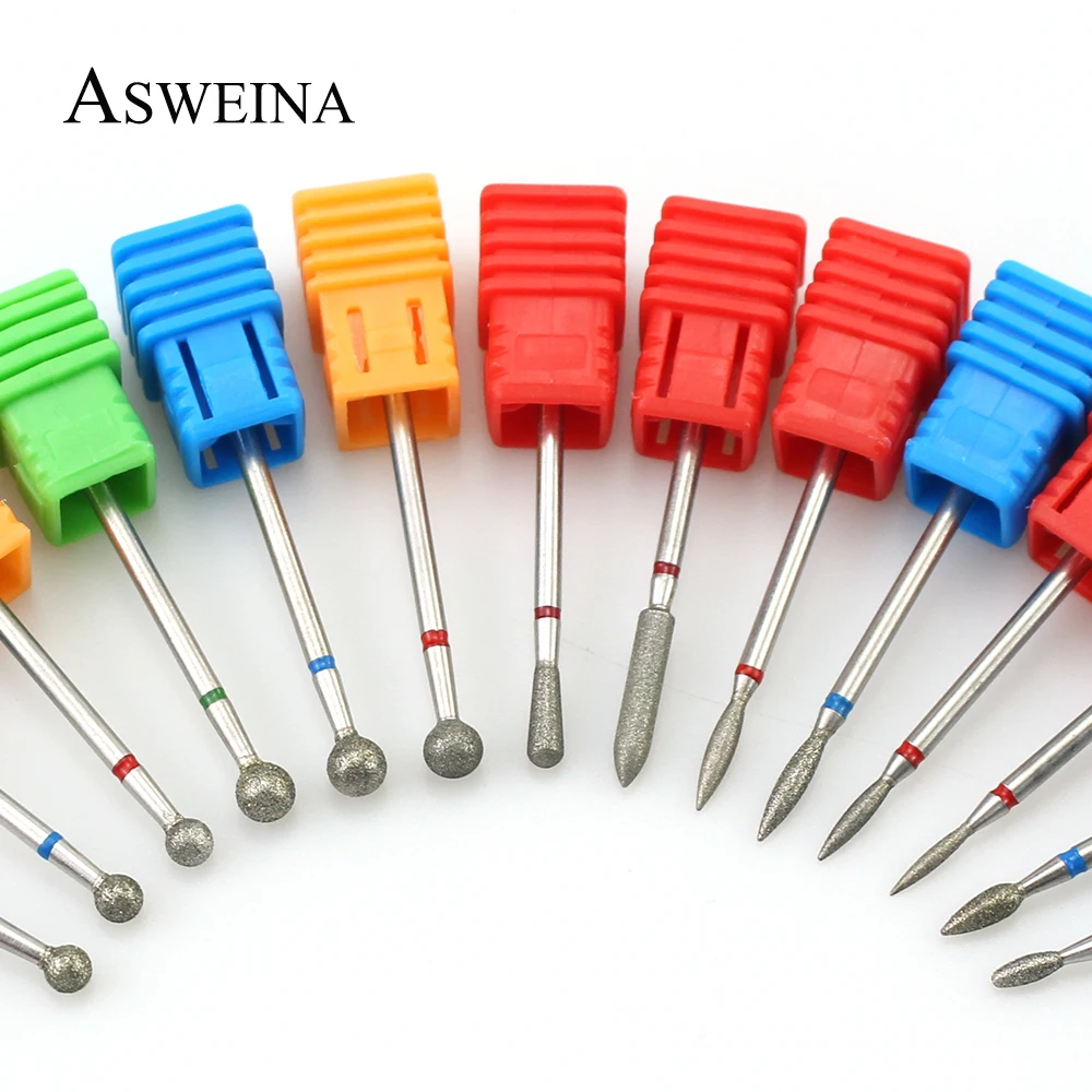 Алмазная дрель для ногтей 14 типов вращающееся сверло Фрезерный резак